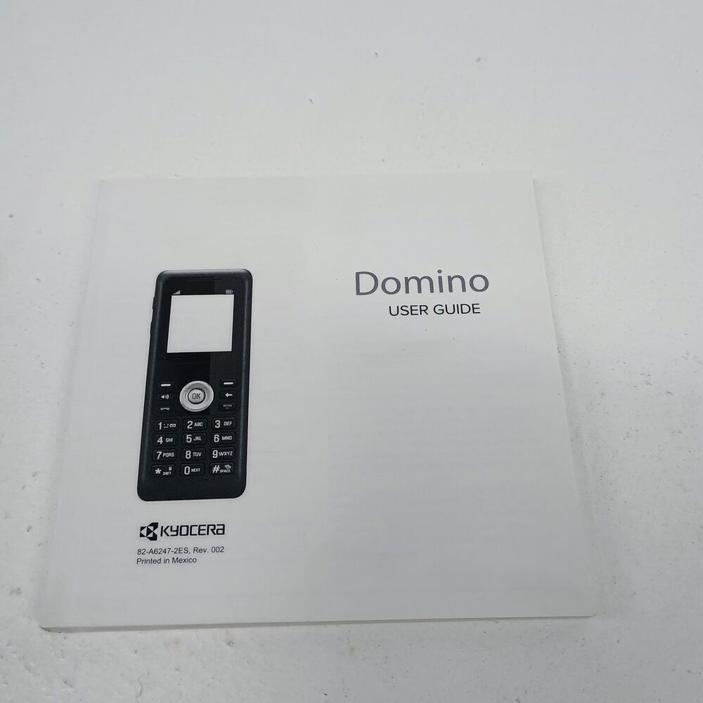 KYOCERA Domino Cell Phone Manual Rev 002 Bilingual User Guide Paperback